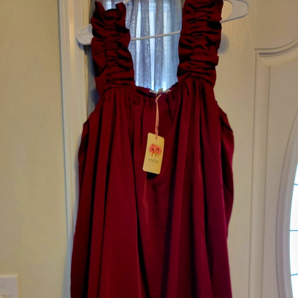 Entro Burgundy Sleeveless Mini-dress NWT